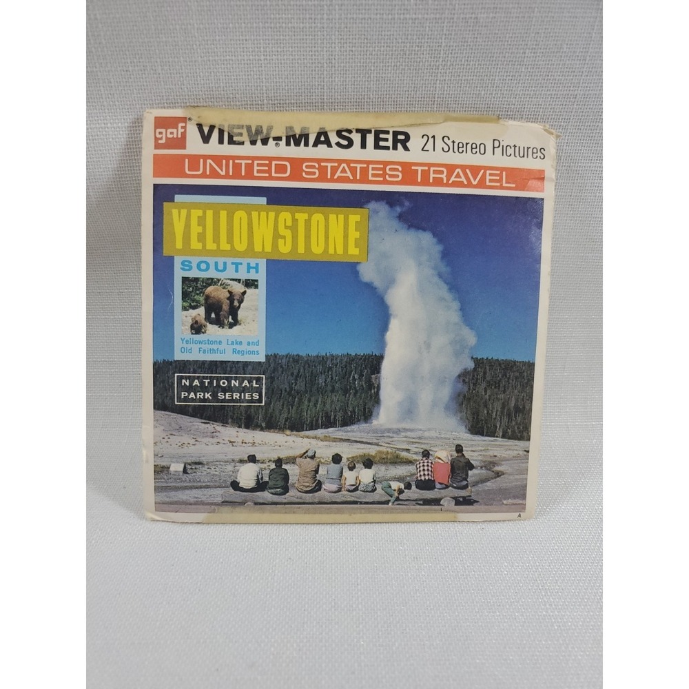 Vintage • View Master 3-D Tour- Yellowstone National Park - 3 Reels/21‎ Pictures